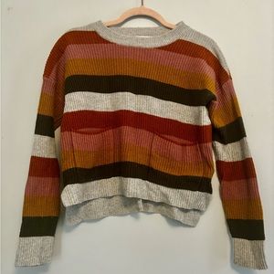Madewell Patch‎ Pocket Pullover Sweater Walton Stripe Size XS